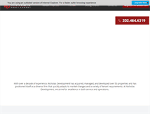 Tablet Screenshot of nicholasdevelopment.com